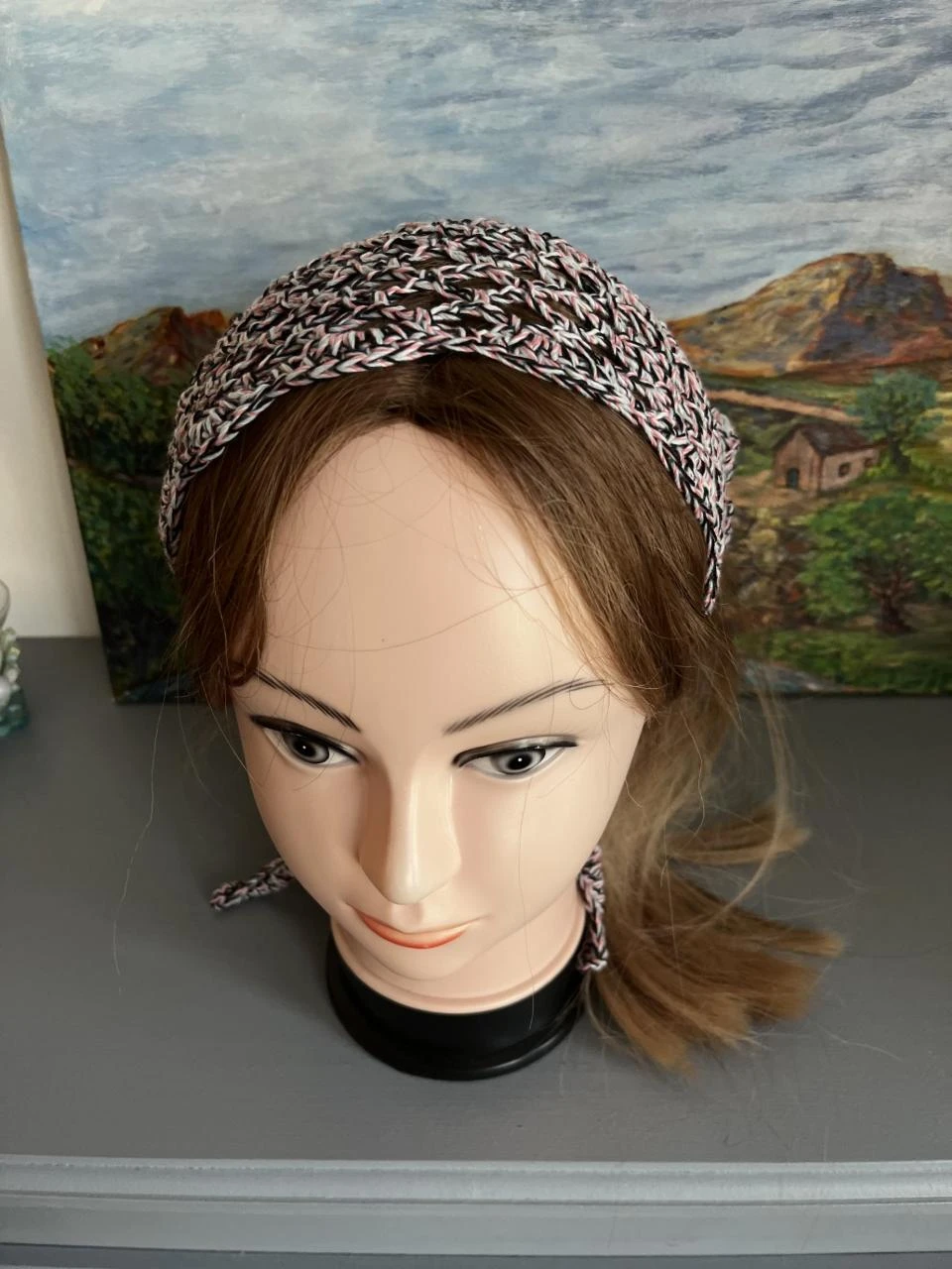 Bandana headband scarf pañuelo Multicolored Gray Pink Black One Size – photo 3